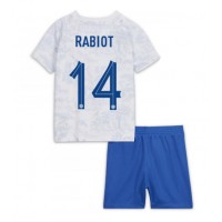 Maglie da calcio Francia Adrien Rabiot #14 Seconda Maglia Bambino Mondiali 2022 Manica Corta (+ Pantaloni corti)